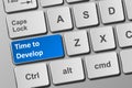 Keyboard with time to develop button Royalty Free Stock Photo