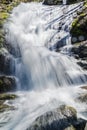 A Close-up view of Crabtree Falls in the Blue Ridge Mountains of Virginia, USA Royalty Free Stock Photo