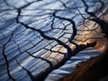 a close up view of a cracked wooden surface