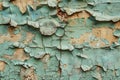Close up view of cracking, peeling paint layers on a wall, revealing textures and colors, A cracked, peeling paint texture with Royalty Free Stock Photo