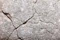 Close up view of cracks on the stone