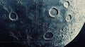 Close-up view of a cratered celestial body's surface Royalty Free Stock Photo