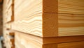Close-up view of cross-laminated timber CLT panel. Visible wood layers create complex design. Sustainable material for modern Royalty Free Stock Photo