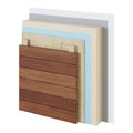 Close-up view of the cross-section of the wall. All layers. Clipping path included.