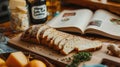 A close-up view of a cutting board with a selection of allergy-friendly ingredients: gluten-free bread, dairy-free