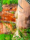 Close-up view of Dafo - Giant Buddha statue in Leshan, Sichuan Province, China Royalty Free Stock Photo