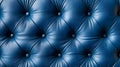 Luxury Blue Leather Tufted Texture Background. Royalty Free Stock Photo