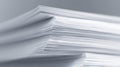 Close up shot of stacked white paper sheets Royalty Free Stock Photo