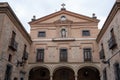 Close up view of Descalzas Reales the Monastery of Barefoot princesses is a 16th-century monastery church in Madrid, Spain