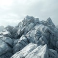 Rugged Grey Mountain Peaks Under Overcast Sky Royalty Free Stock Photo