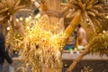 Close up view of Didukh as a Ukrainian Christmas symbol on souvenir market - sheaf of wheat used for celebrating