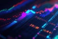A close-up view of a digital dashboard displaying various colorful analytics, graphs, and metrics, representing data visualization