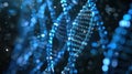 Digital DNA Helix Structure with Binary Code, a Symbol of Science and Technology Advances Royalty Free Stock Photo