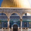 Close up view of the Dome of the Rock, Jerusalem Royalty Free Stock Photo