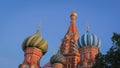 Close up view of Domes of Saint Basil`s Cathedral Royalty Free Stock Photo