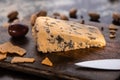Close up view of dorblu cheese Royalty Free Stock Photo