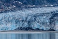 A close up view of the edge of the Reid Glacier in Glacier Bay, Alaska Royalty Free Stock Photo