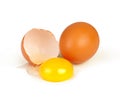 Close up view of eggs in a cartoon Royalty Free Stock Photo