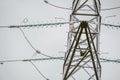 Close Up View of an Electricity Pylon Royalty Free Stock Photo