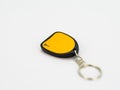 Close up view of electronic, authentication door key, isolated on white background. Royalty Free Stock Photo