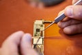 close up view of electronic micro