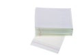 Close up view of empty white envelopes isolated. Packaging concept Royalty Free Stock Photo