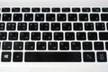 Close-up view of English and Korean keyboard Windows laptop keyboard black color alphabet button, by Samsung Electronics