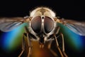 Close up view of the eyes of a horsefly