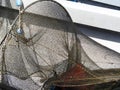 Close up view of fishing nets Royalty Free Stock Photo