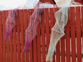 Close up view of fishing nets Royalty Free Stock Photo