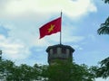 Close up of the flag tower in hanoi, vietnam Royalty Free Stock Photo