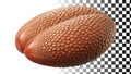 Texture of rough skin, possibly fruit rind or textured surface png transparent image Generative AI