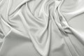 close up view of folded grey silk fabric Royalty Free Stock Photo
