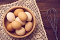 Fresh eggs over background Royalty Free Stock Photo