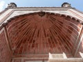 A close up view of the front of jama masjid mosque in old delhi Royalty Free Stock Photo