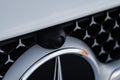 Close up view of front parking assist video camera on the car Royalty Free Stock Photo