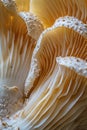 Close-up view of fungal cap's underside Royalty Free Stock Photo