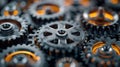 A Close Up View of Gears Royalty Free Stock Photo