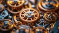 A Close Up View of Gears Royalty Free Stock Photo