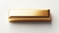 Gold Rectangular Bar on White Background Royalty Free Stock Photo