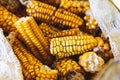 Close-up view of Golden Corn in a Sack