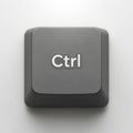 A close-up view of a gray control key on a computer keyboard Royalty Free Stock Photo