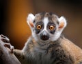 Close up view of a Gray mouse lemur Microcebus murinus