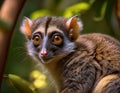 Close up view of a Gray mouse lemur Microcebus murinus