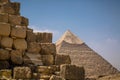 Close up view of the Great Pyramids of Giza, Cairo, Egypt Royalty Free Stock Photo