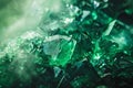 Close Up View of Green Crystals