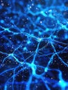 Blue Neurons Close Up Royalty Free Stock Photo