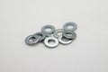 A bunch of steel flat washers