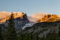 Close Up View of Hallett Peak in Rocky Mountain National Park Es