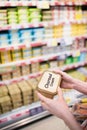 Close up view of hands holding churned cream Royalty Free Stock Photo